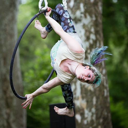 Tangle presents "Intersections," free circus theater in Clark Park! Photo by Michael Ermilio.